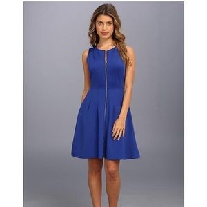 Vince Camuto Scuba Fit & Flare w/cf Exposed Zip